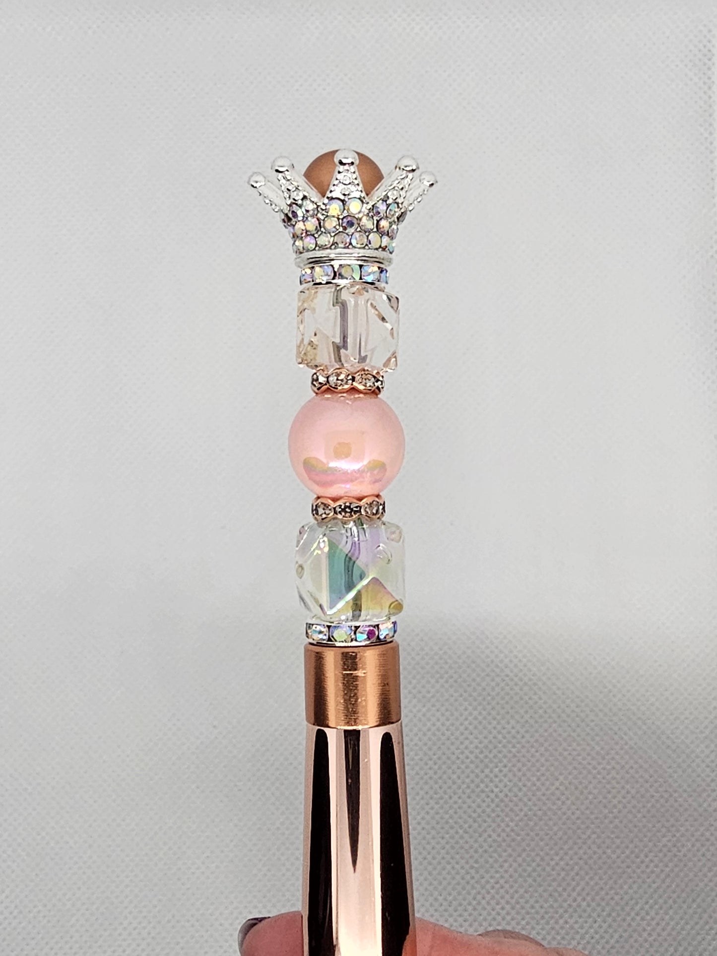 Rose Gold Beaded Crowns Make-Up Brush Set