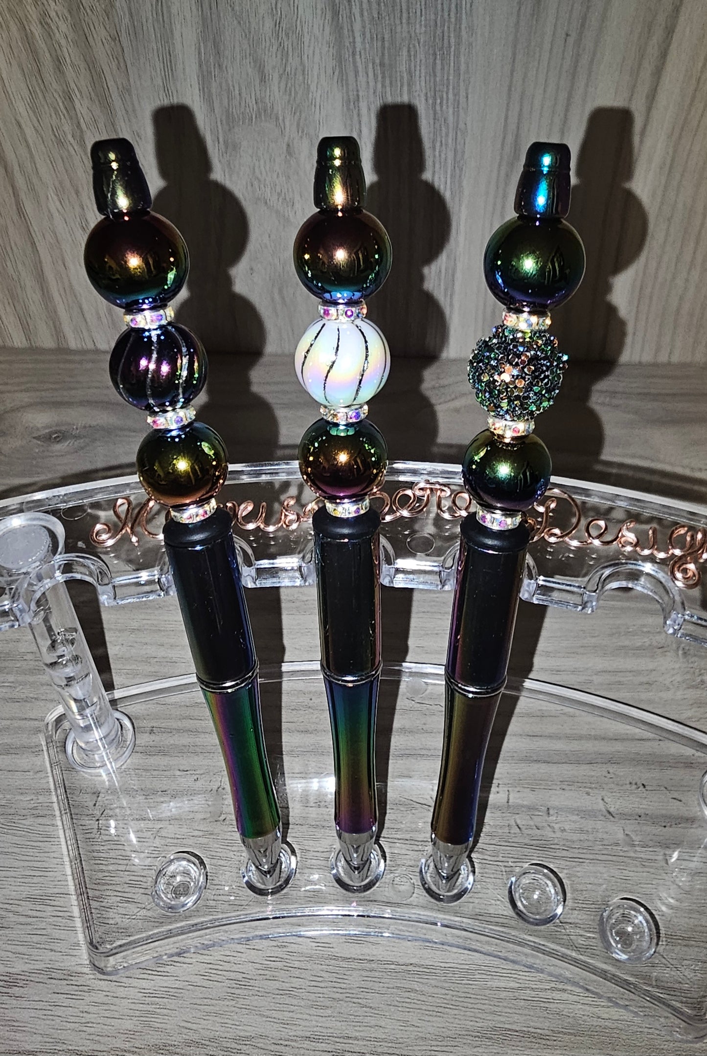 Shiny Rainbow Beaded Pen