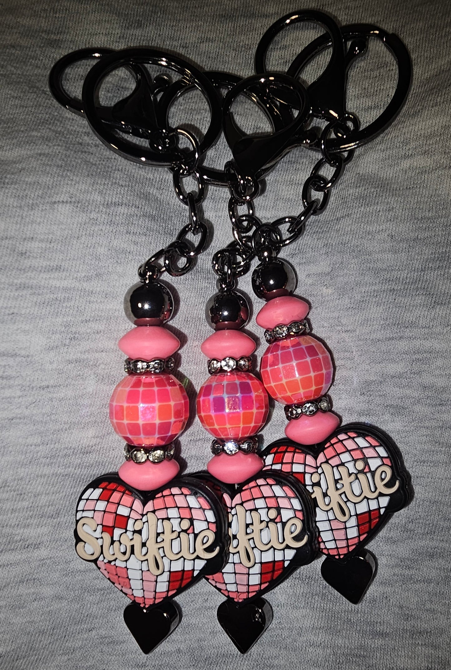 Mirrorball Heart TS Keychain/Zipper Pull