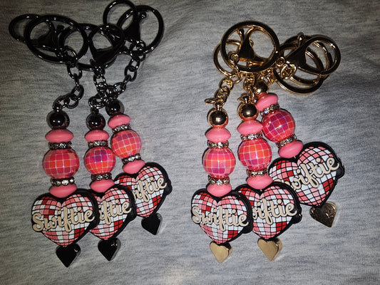 Mirrorball Heart TS Keychain/Zipper Pull