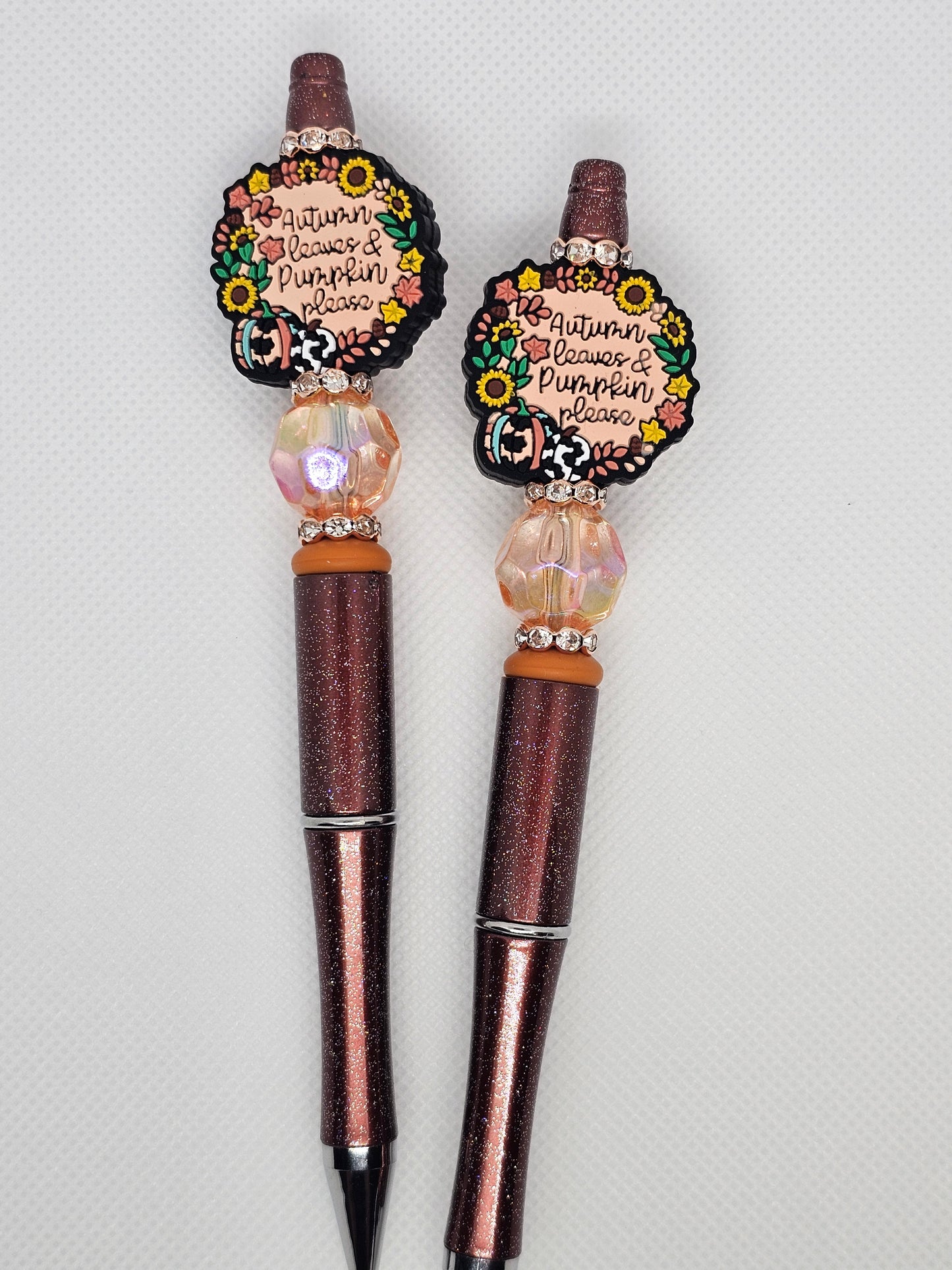 Autumn Leaves Beaded Pen