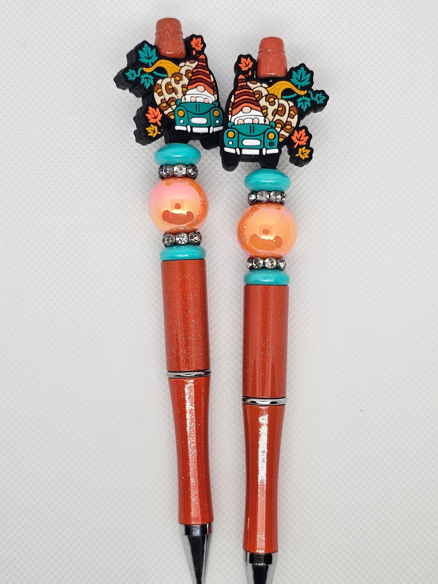 Autumn Gnome Beaded Pen