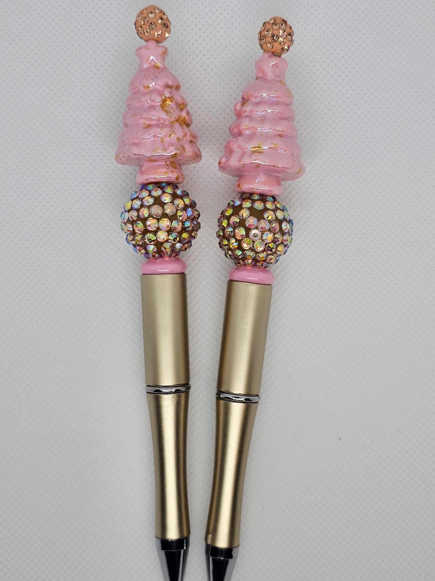 Pink Christmas Beaded Pen