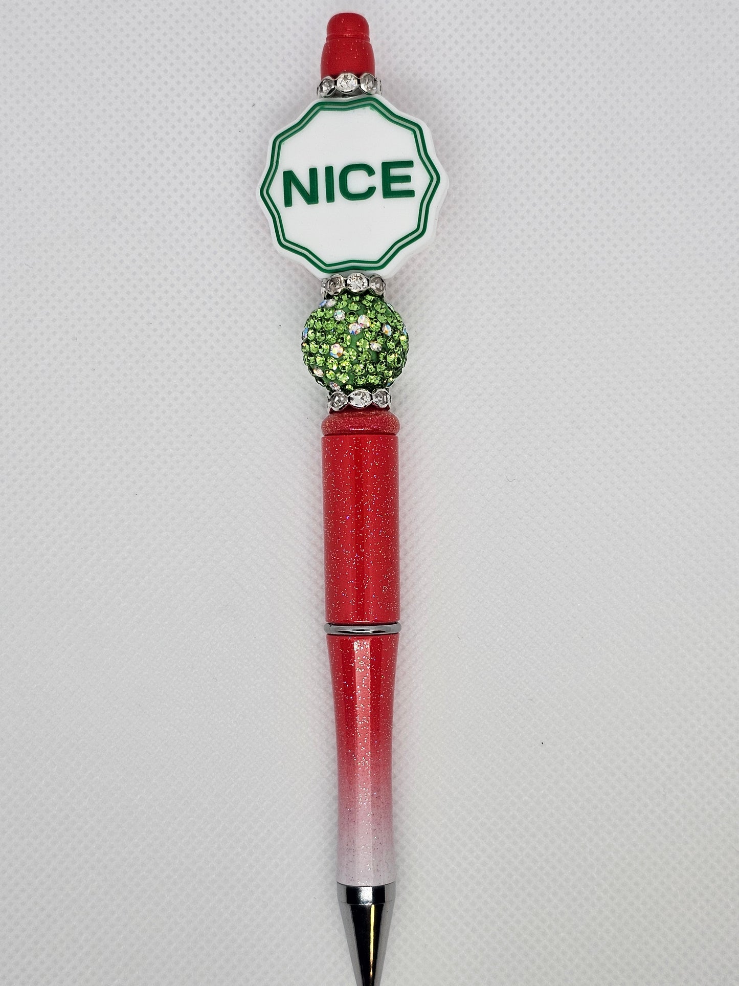 Naughty or Nice (Two-Sided) Beaded Pen