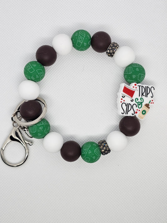 Trips & Sips Wristlet Keyring