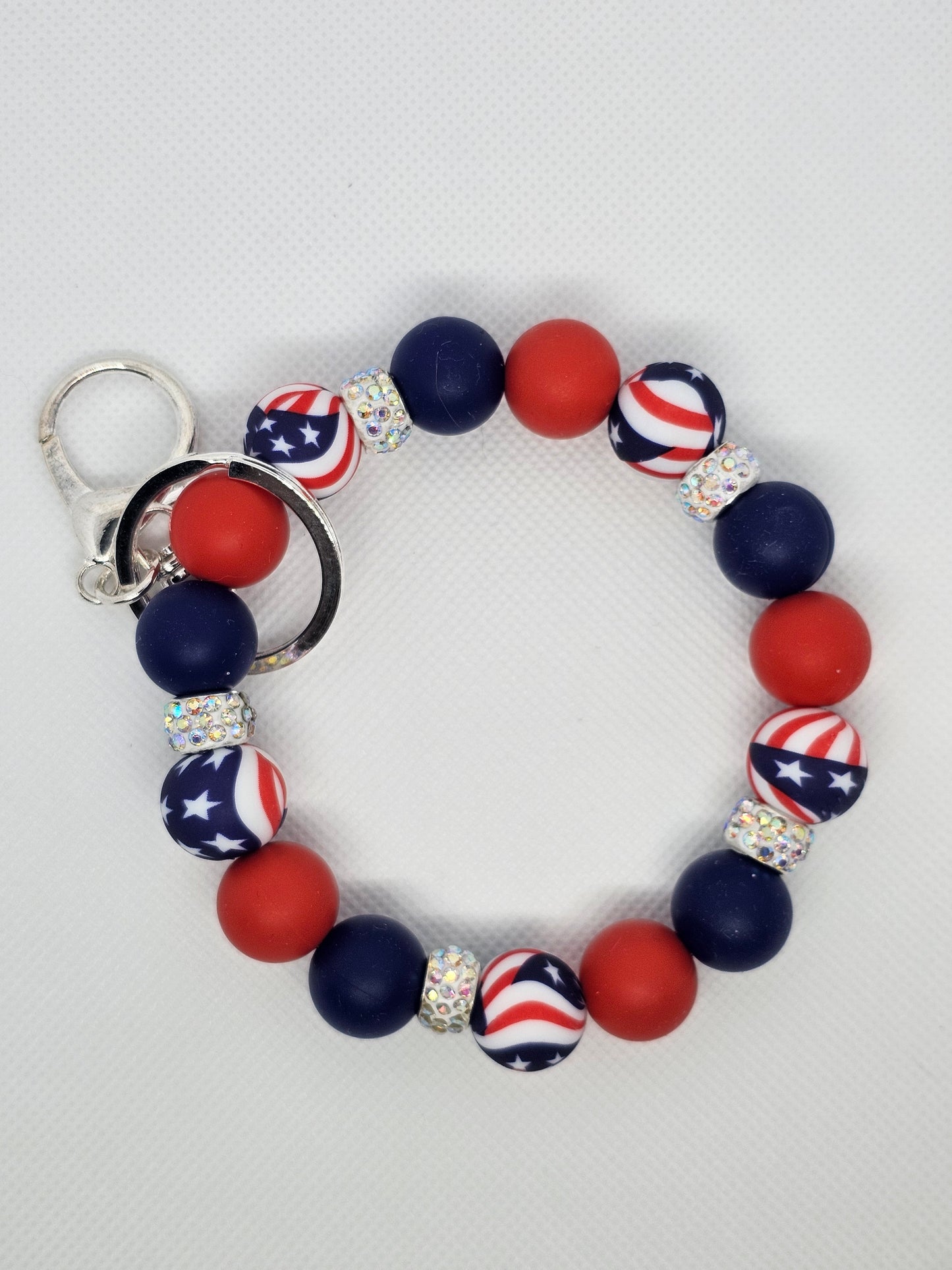 Patriotic Wirstlet Keyring