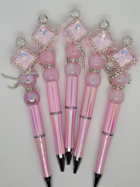 Fancy Iridescent Pink Bling Pen