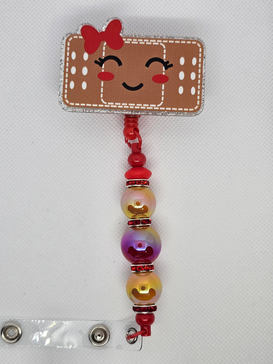 Bandage Boo Boo Crew Beaded Badge Reel