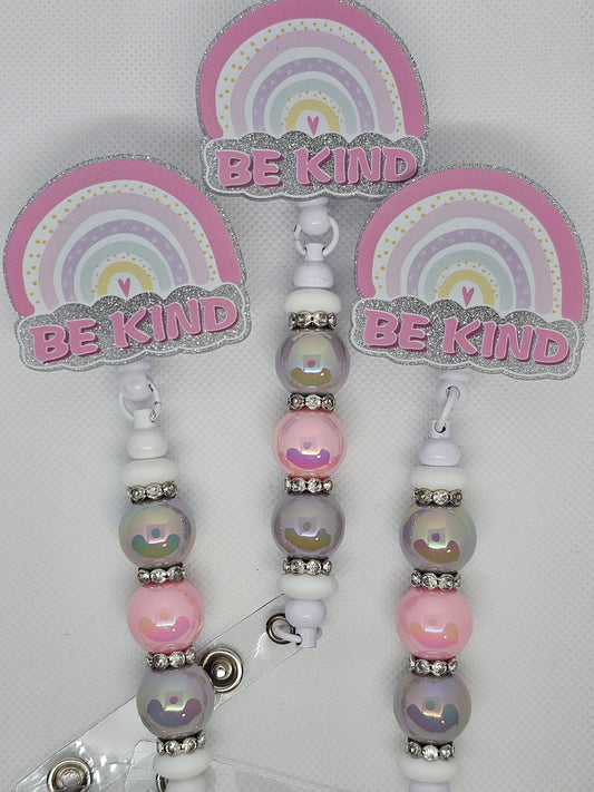 Be Kind Beaded Badge Reel