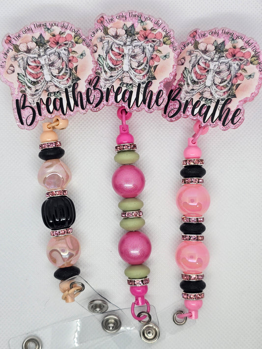 Breathe Beaded Badge Reel