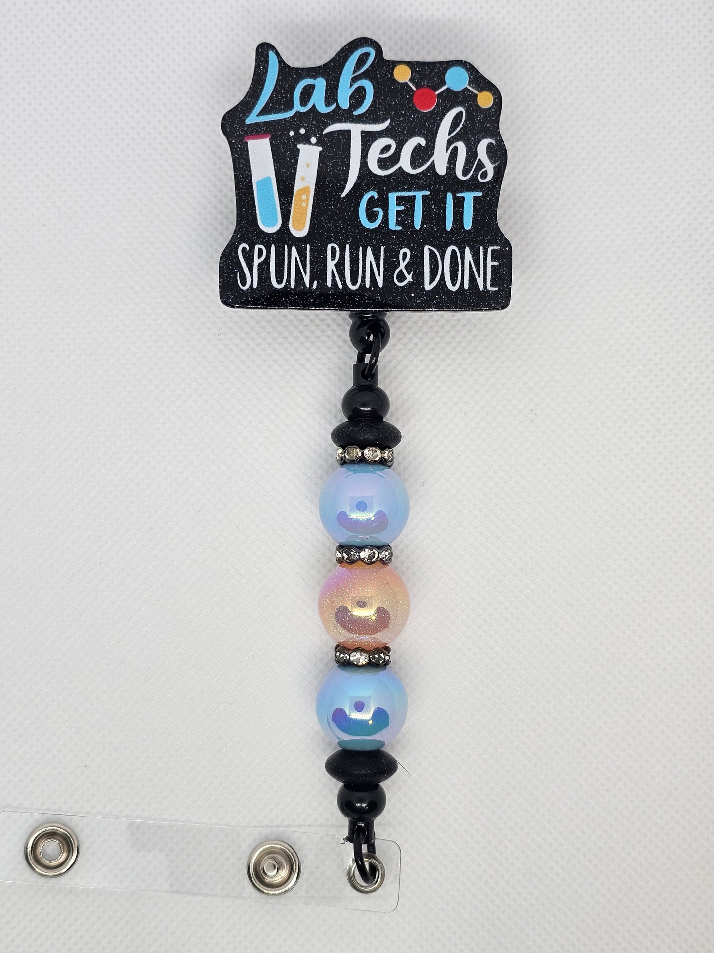 Lab Techs Get It Spun Badge Reel